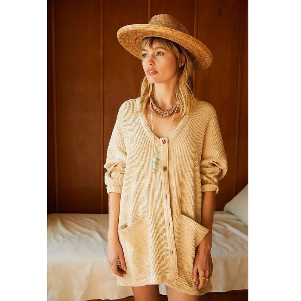 FP Waffle Knit Cardigan
